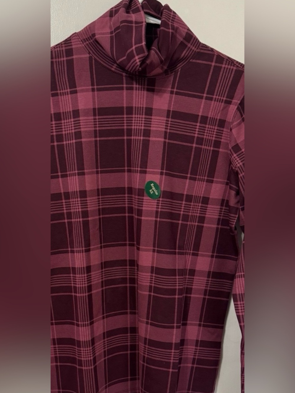 L.L. Bean Women's Burgundy and Pink Plaid Button-Down Shirt